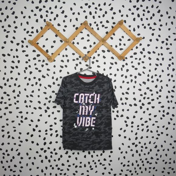 Garanimals Black Camo Catch My Vibe Boys Graphic Short Sleeve T-Shirt - Picture 1 of 7
